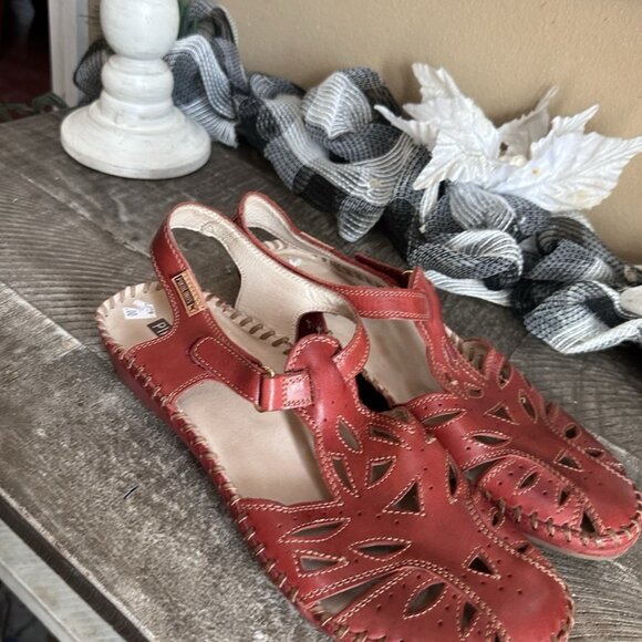 Pikolinos Puerto Vallarta Calfskin Leather Women's Ankle Strap Sandals Size 41 - Picture 3 of 5